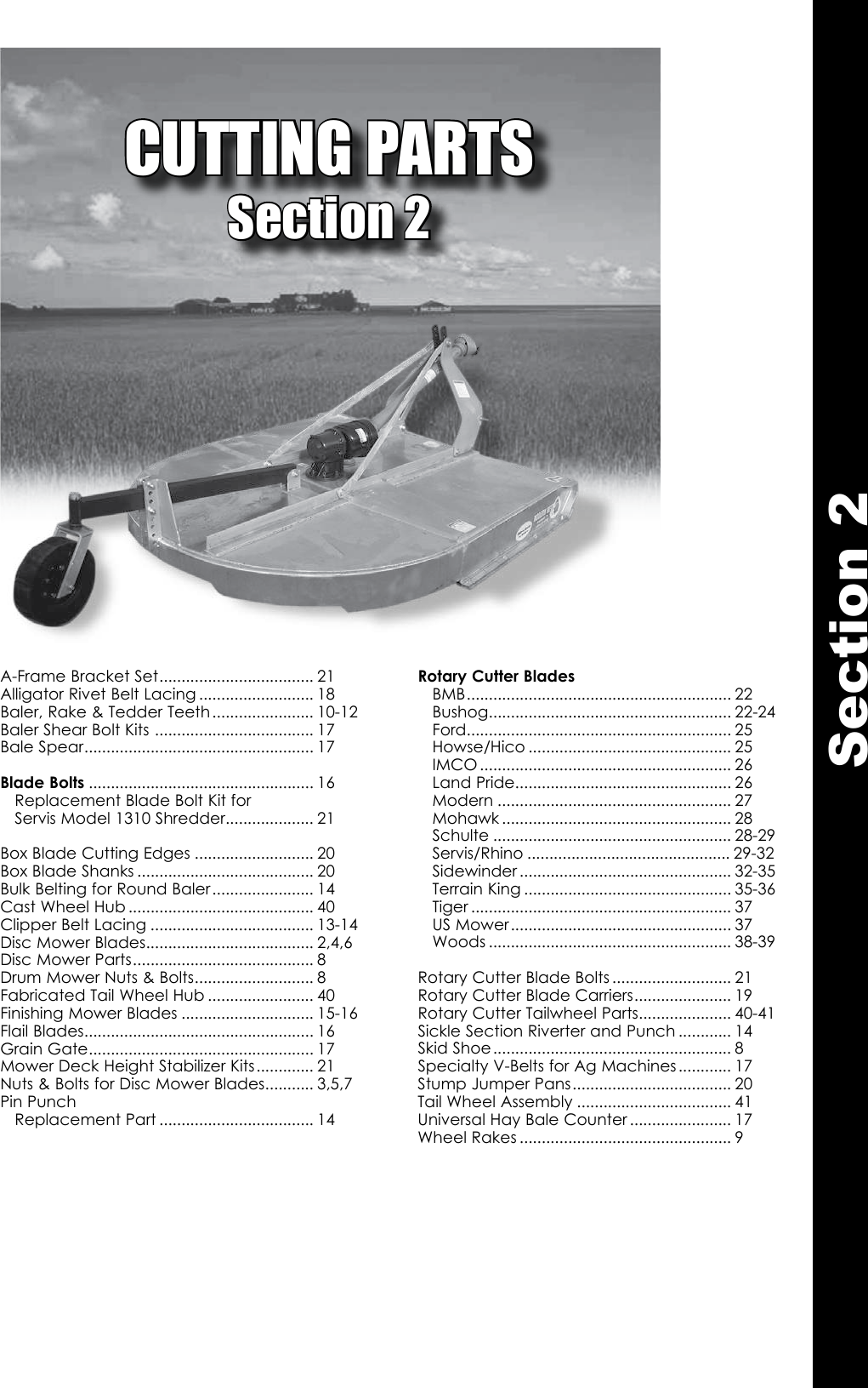 ROTARY MOWER PARTS CUTTER FINISH !! Opt