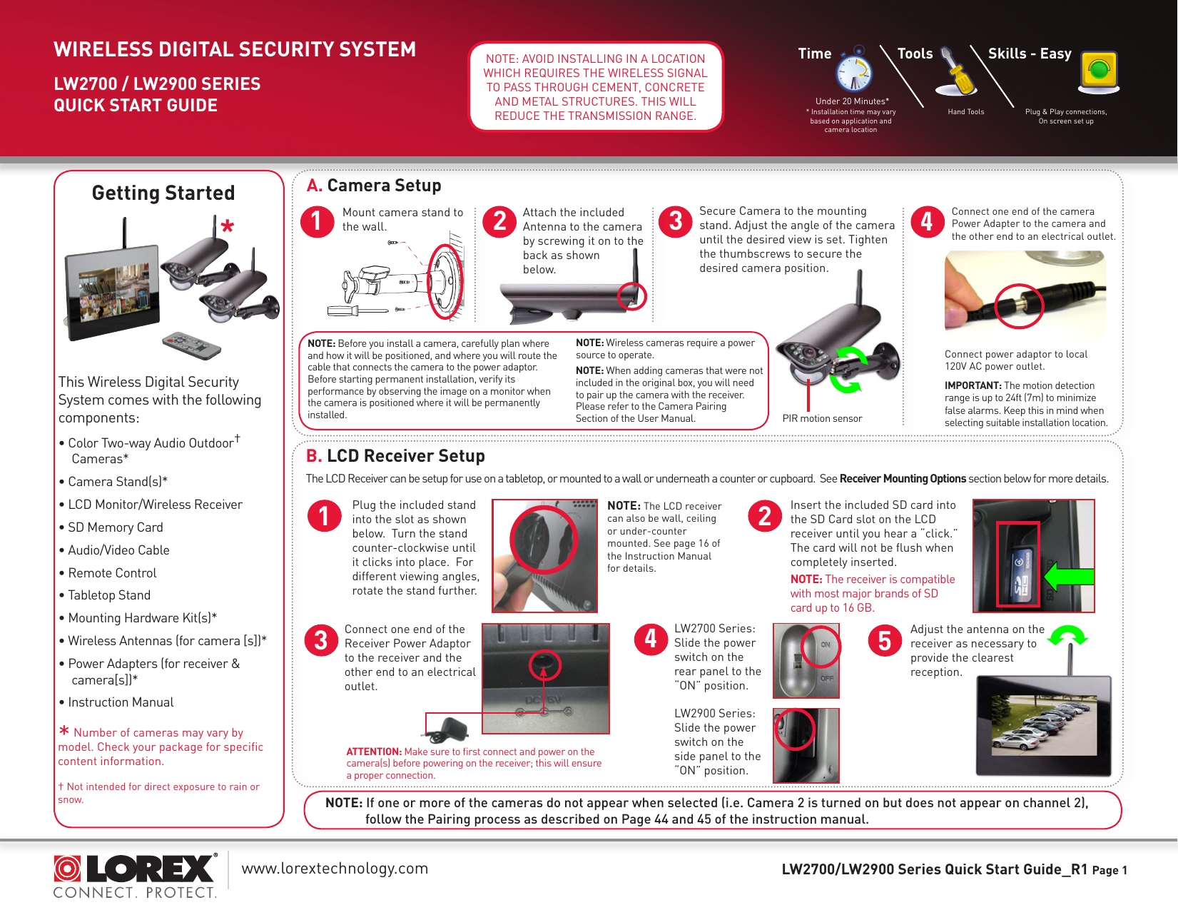 Page 1 of 2 - LW2702/LW2902 Quick Start Guide S10015-quick-setup-guide