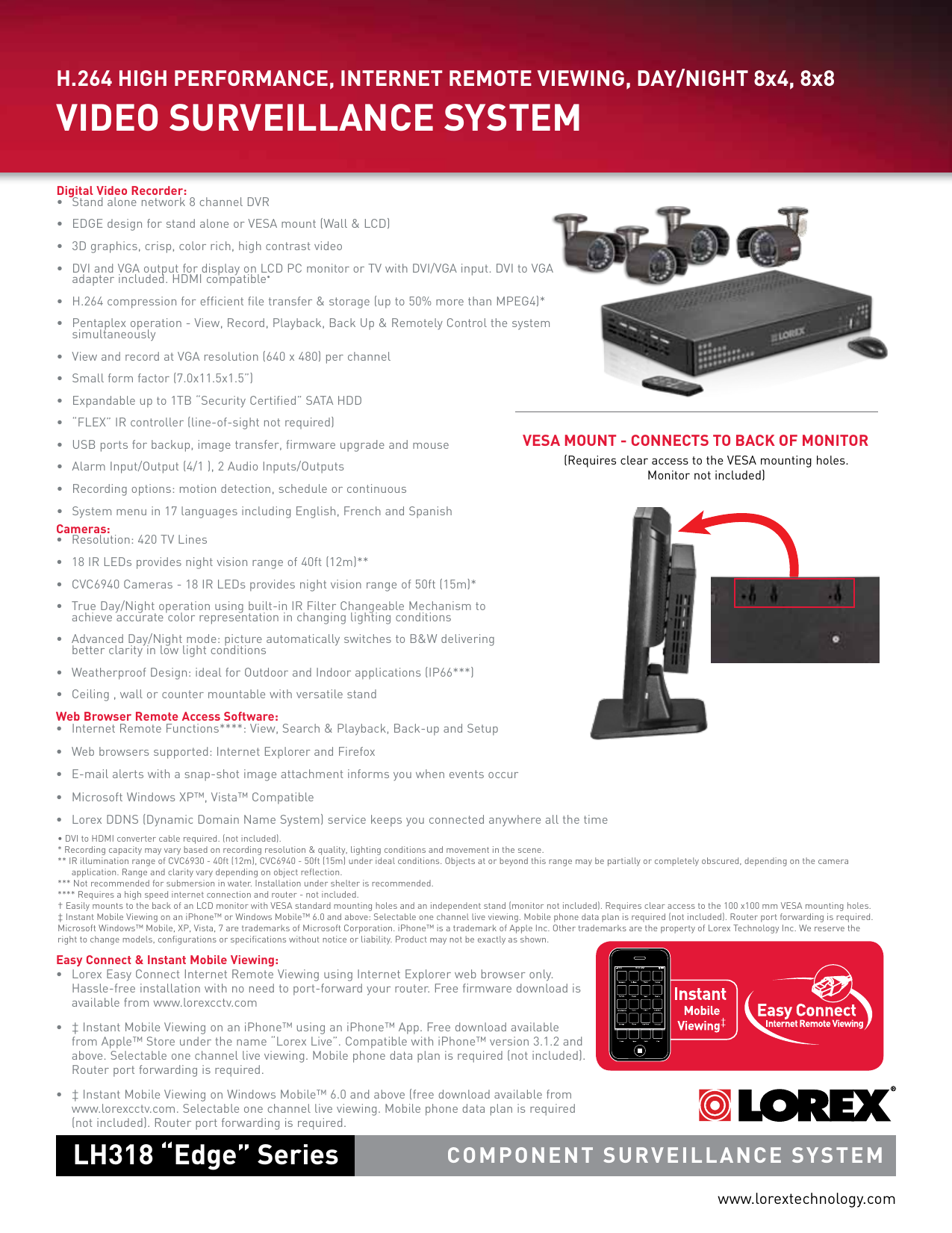 Page 2 of 3 - LOREX LH318 Bundle Series SPEC SHEET S10095-product-specifications