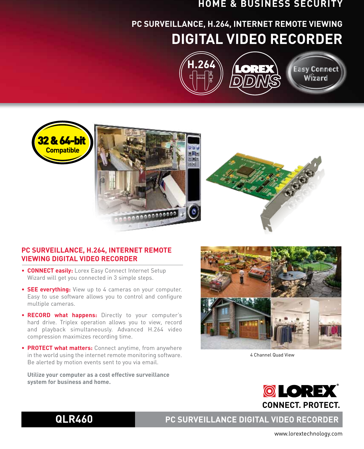 Page 1 of 2 - LOREX QLR460 Series SPEC SHEET S10120-product-specifications