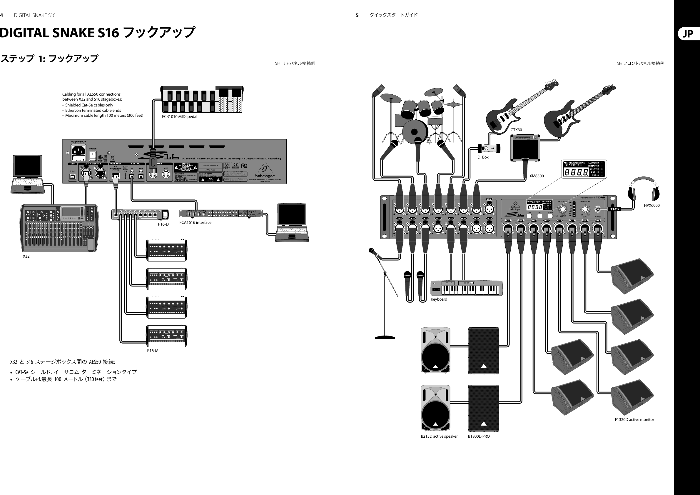 Page 3 of 8 - DIGITAL SNAKE S16 Behringer Quick Start Guide (Japanese) Qsg Jp