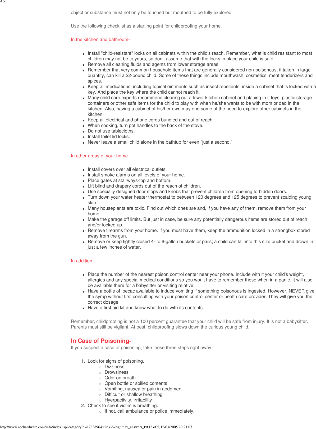Page 2 of 5 - Ace  !! Safety Tips