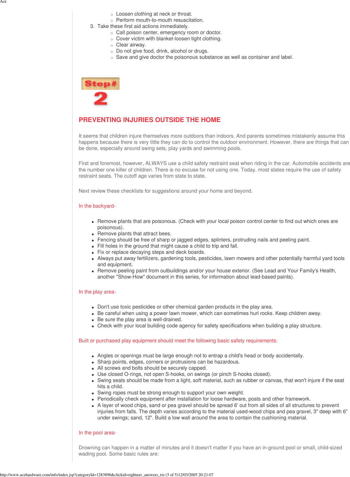 Page 3 of 5 - Ace  !! Safety Tips