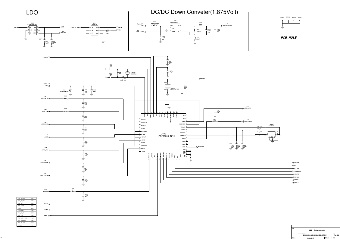 Page 6 of 11 - Samsung SGH-D600 - Schematics. Www.s-manuals.com. Schematics R2.6