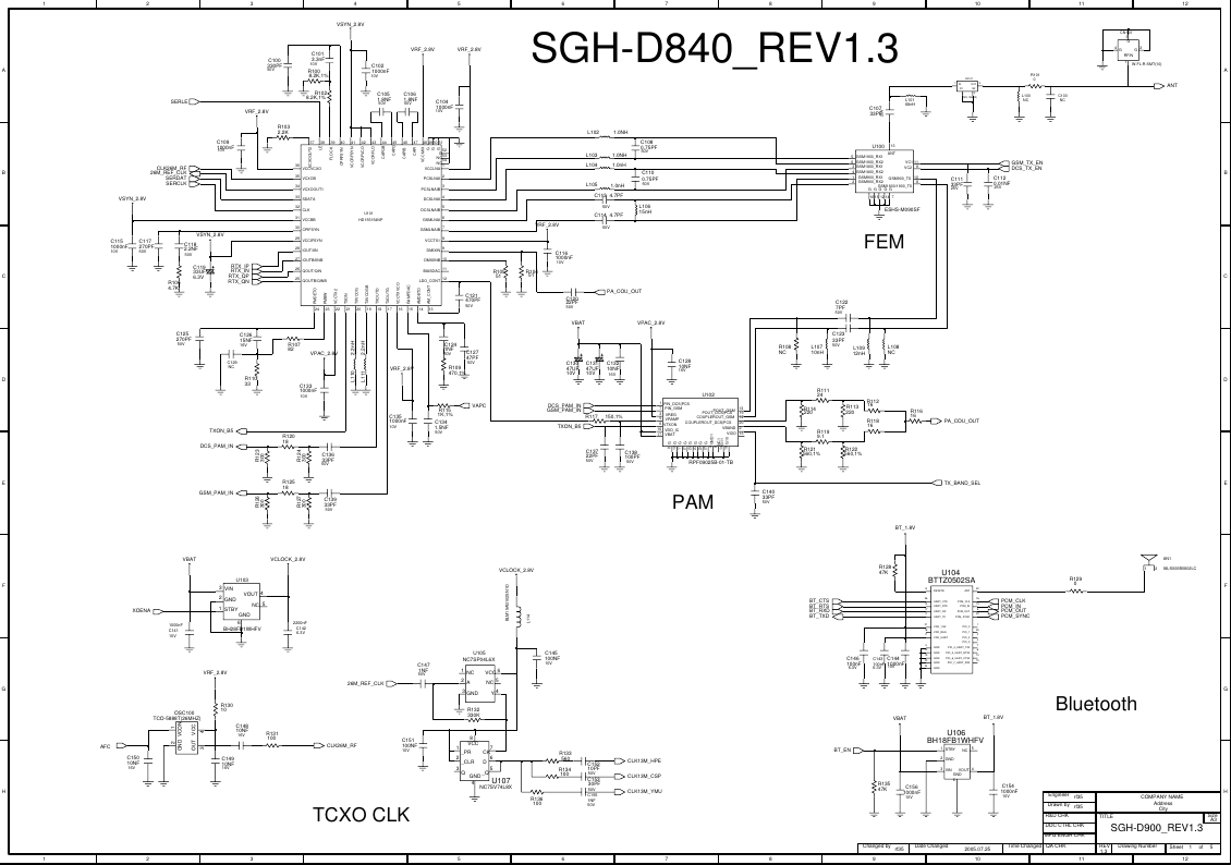 Page 1 of 7 - Samsung SGH-D840 Schematics. Www.s-manuals.com Schematics