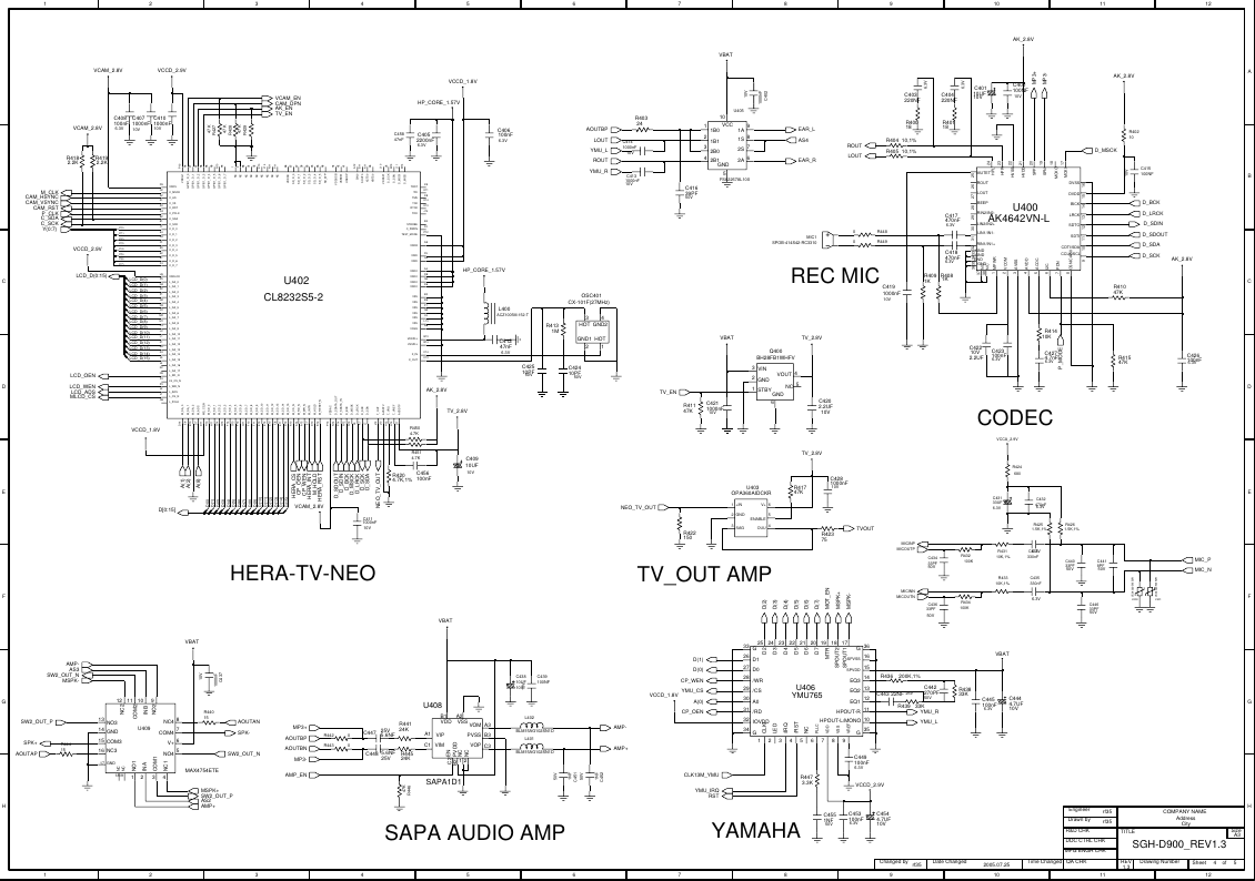Page 4 of 7 - Samsung SGH-D840 Schematics. Www.s-manuals.com Schematics