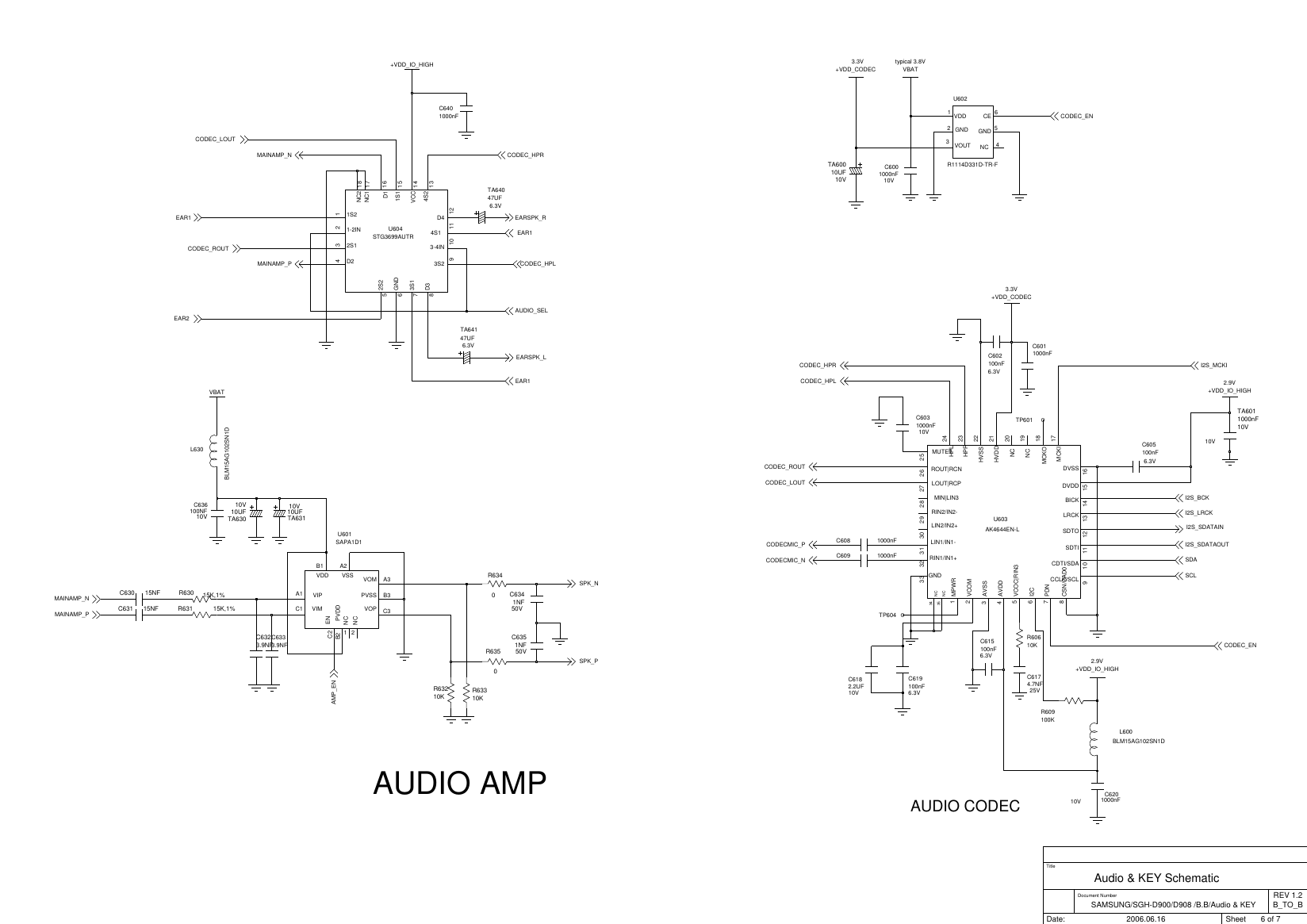 Page 6 of 9 - Hp50/users/dbtm/BLACKCARBON/SGH-D900_REV16/schematic/sheet1 Samsung Sgh-d908 Schematics