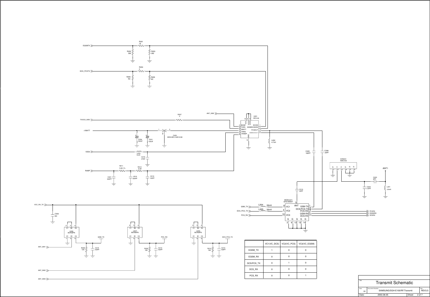 Page 4 of 9 - Samsung SGH-E100 Schematics. Www.s-manuals.com Schematics