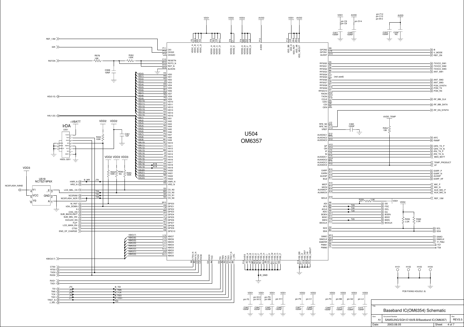 Page 6 of 9 - Samsung SGH-E100 Schematics. Www.s-manuals.com Schematics