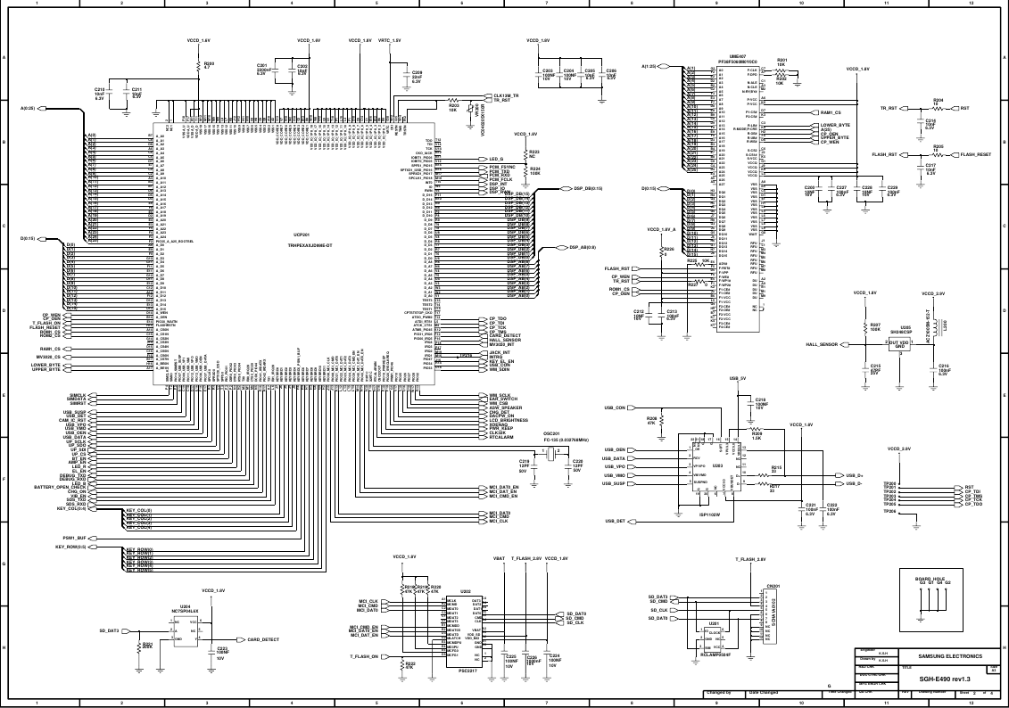 Page 2 of 7 - Samsung SGH-E490 - Schematicsl. Www.s-manuals.com. Schematics R1.4