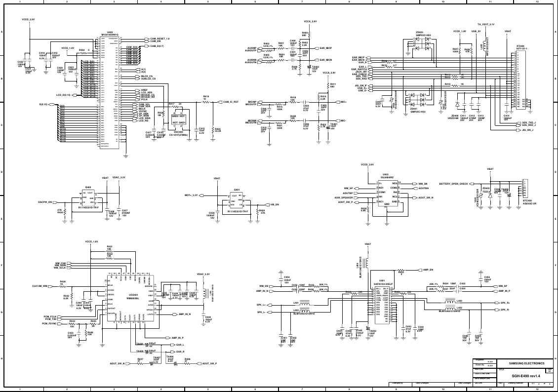 Page 4 of 7 - Samsung SGH-E490 - Schematicsl. Www.s-manuals.com. Schematics R1.4