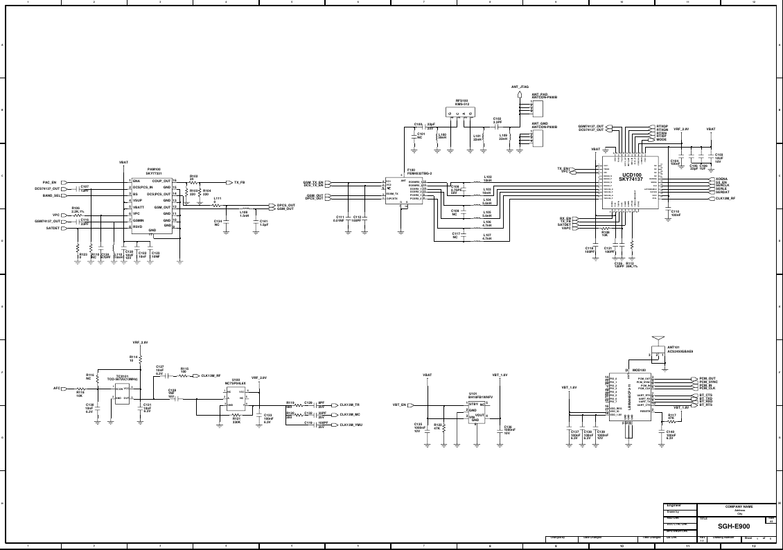 Page 1 of 7 - Samsung Sgh-e900 Schematics