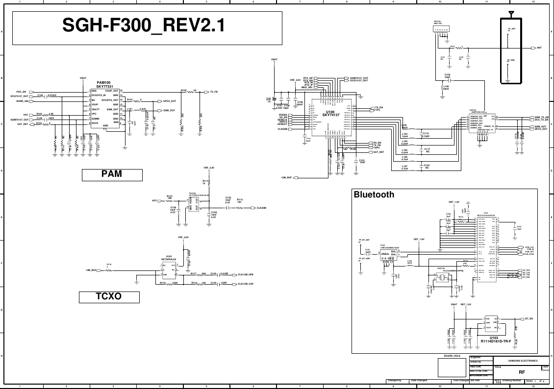 Page 1 of 8 - Samsung Sgh-f300 Rev2.1 Schematics