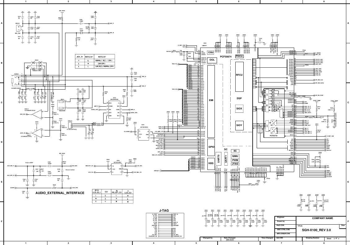 Page 2 of 7 - Samsung SGH-X100 - Schematics. Www.s-manuals.com. R3.0 Schematics