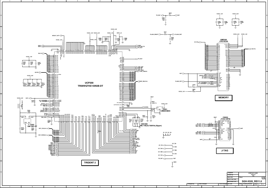 Page 2 of 7 - Samsung SGH-X520 - Schematics. Www.s-manuals.com. Schematics