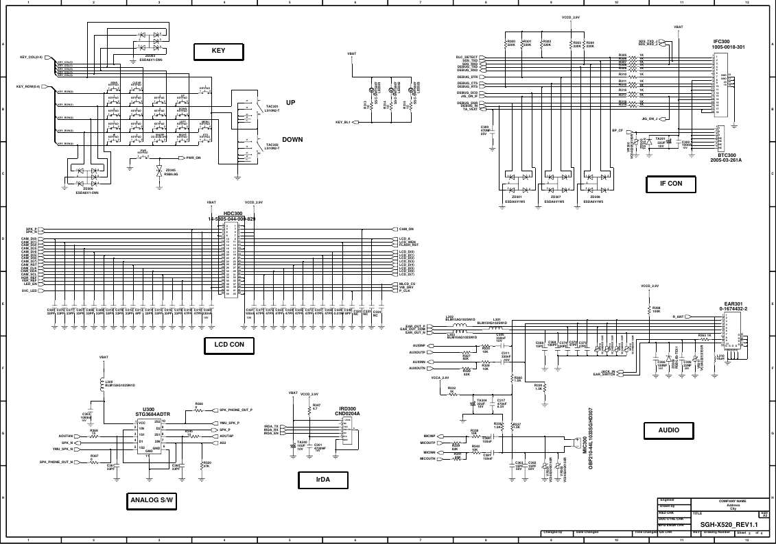 Page 3 of 7 - Samsung SGH-X520 - Schematics. Www.s-manuals.com. Schematics