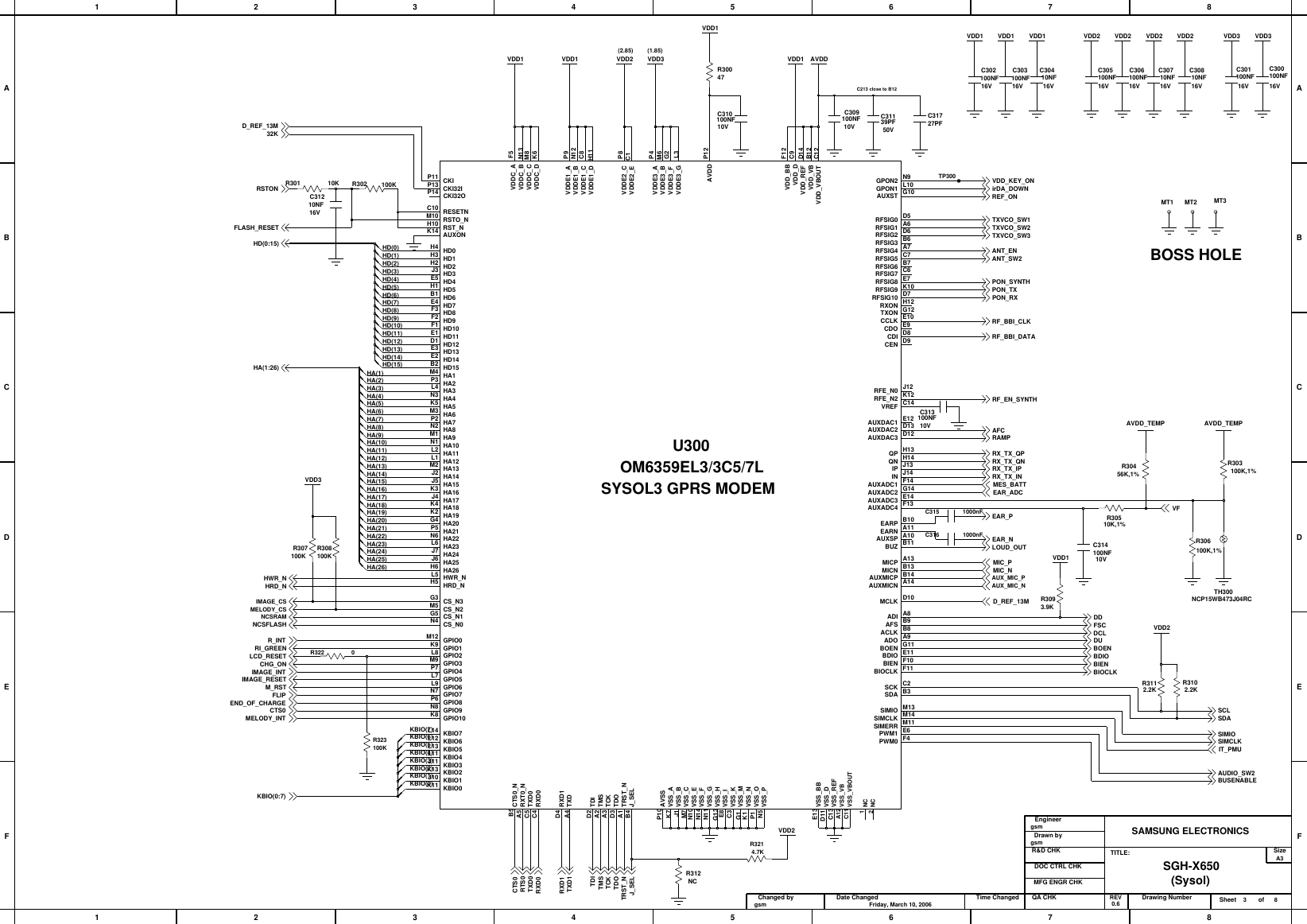 Page 5 of 11 - Samsung SGH-X650 - Schematics. Www.s-manuals.com. Schematics R0.6