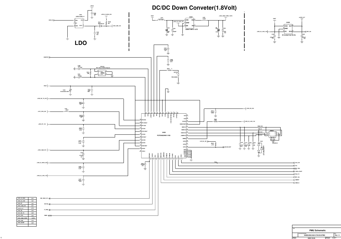 Page 4 of 10 - Samsung SGH-X700 - Schematics. Www.s-manuals.com. Schematics R1.1