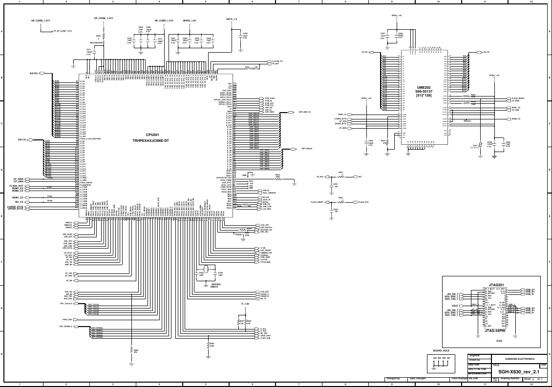 Page 2 of 10 - Samsung SGH-X830 - Schematics. Www.s-manuals.com. Rev2.1 Schematics