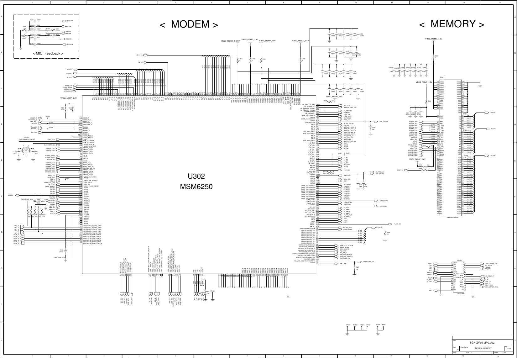Page 3 of 9 - Samsung SGH-ZV30 - Schematics. Www.s-manuals.com. Schematics R0.1p