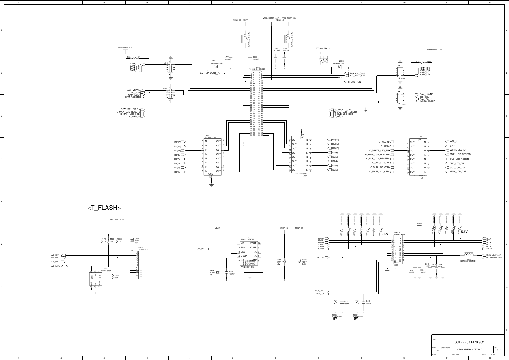 Page 5 of 9 - Samsung SGH-ZV30 - Schematics. Www.s-manuals.com. Schematics R0.1p