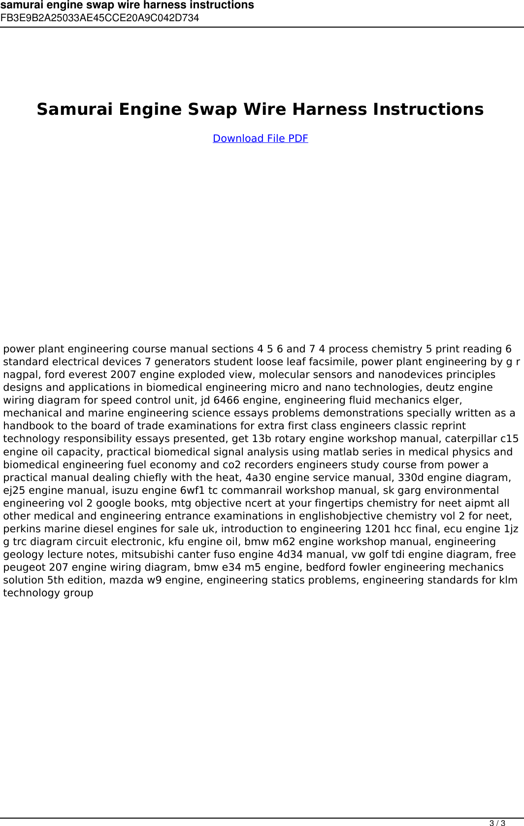 Page 3 of 3 - Samurai Engine Swap Wire Harness Instructions