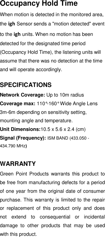 Page 10 of 12 - Sensor Manual