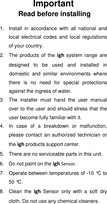 Page 3 of 12 - Sensor Manual