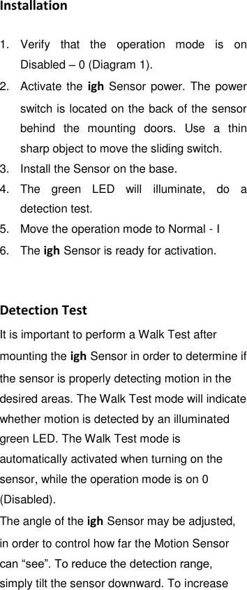 Page 8 of 12 - Sensor Manual