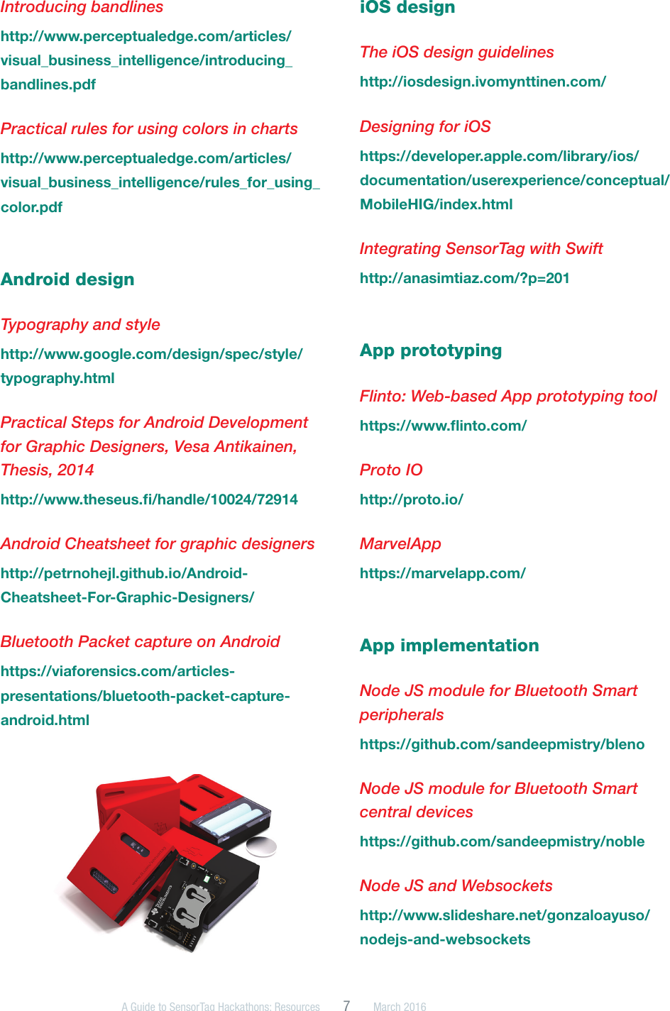 Page 7 of 11 - A Guide To SensorTag Hackathons: Resources
