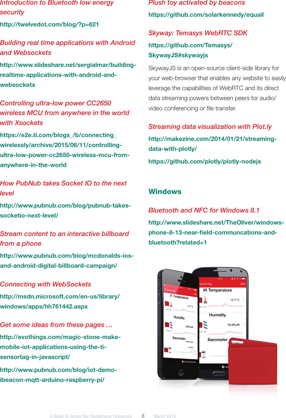 Page 8 of 11 - A Guide To SensorTag Hackathons: Resources