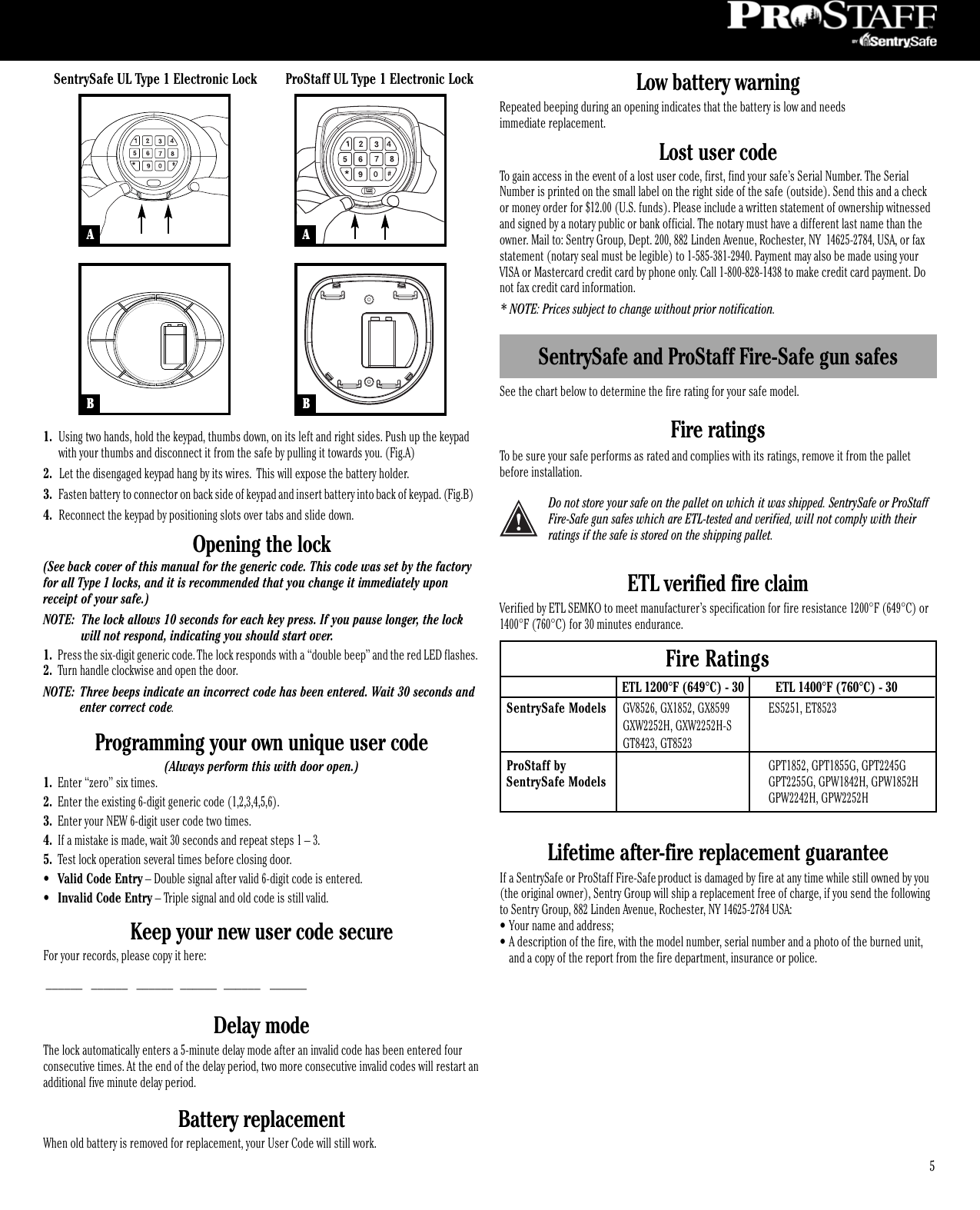 Page 4 of 6 - 077-4700 M01 Gun Exec OM Sentry-g5243-manual