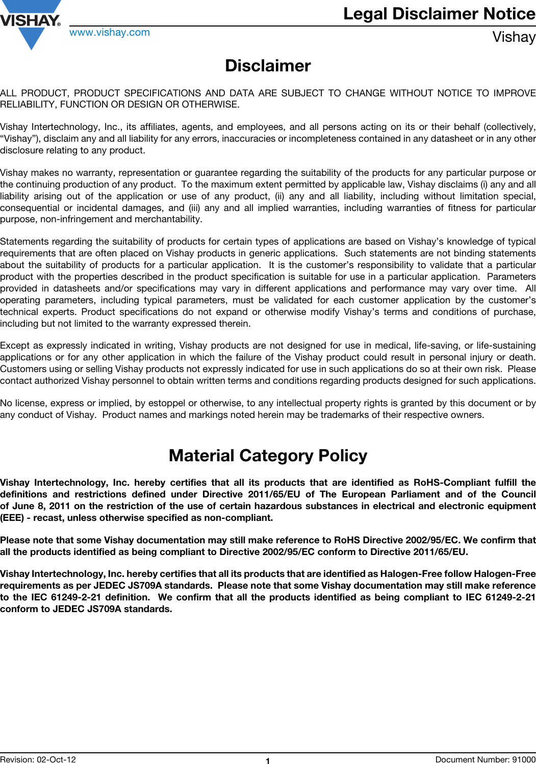 Page 7 of 8 - SFH690ABT, SFH690AT, SFH690BT, SFH690CT, SFH690DT - Datasheet. Www.s-manuals.com. Vishay