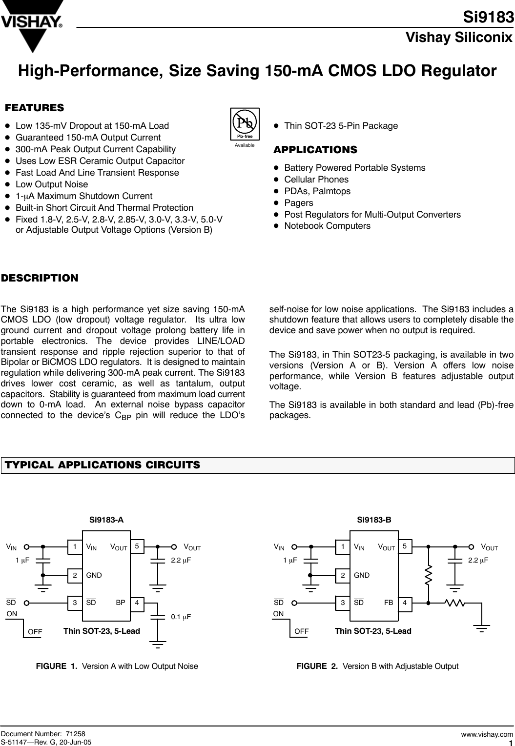 Page 1 of 11 - Si9183 - Datasheet. Www.s-manuals.com. Vishay