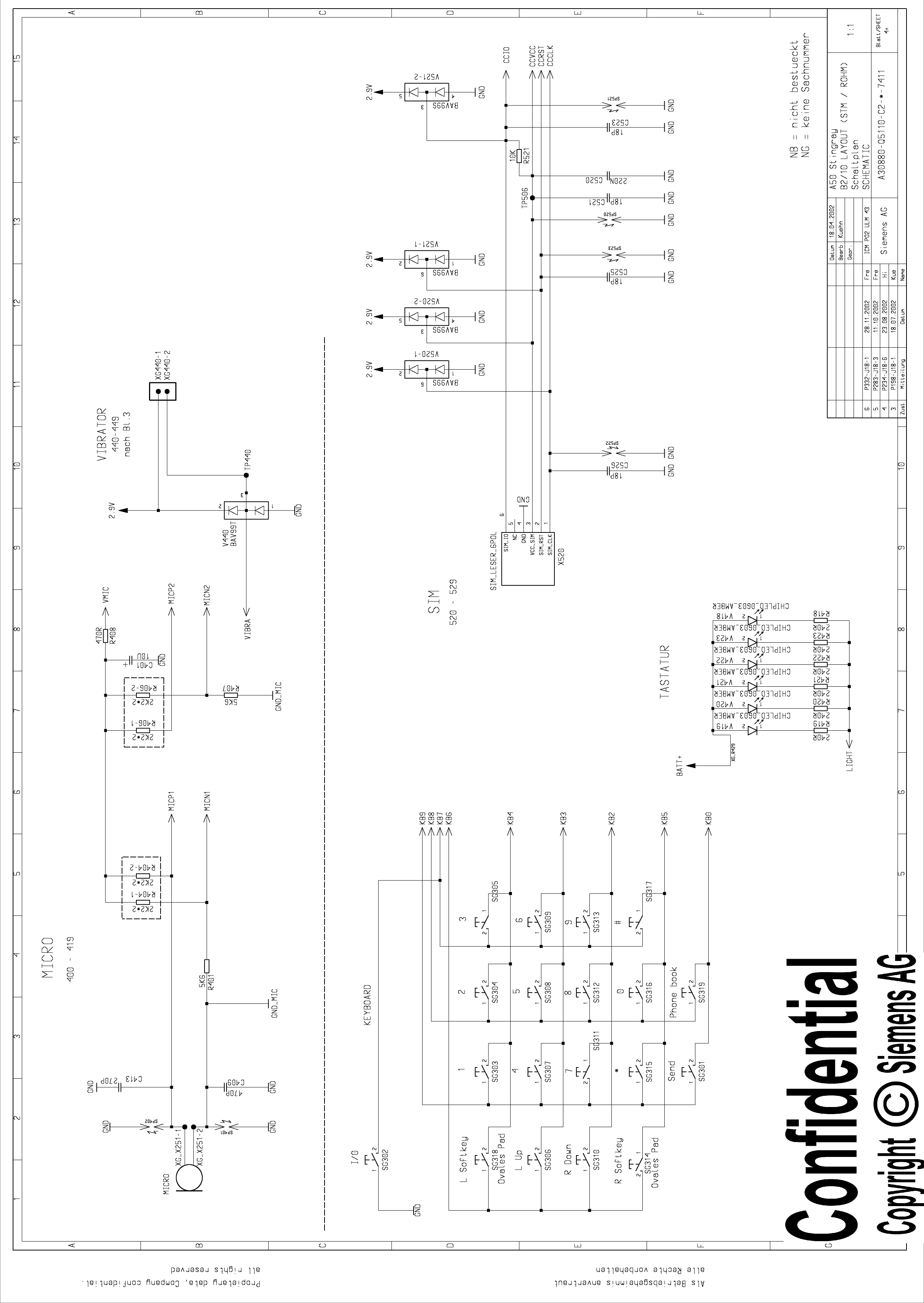 Page 4 of 12 - Siemens A50 Schematics