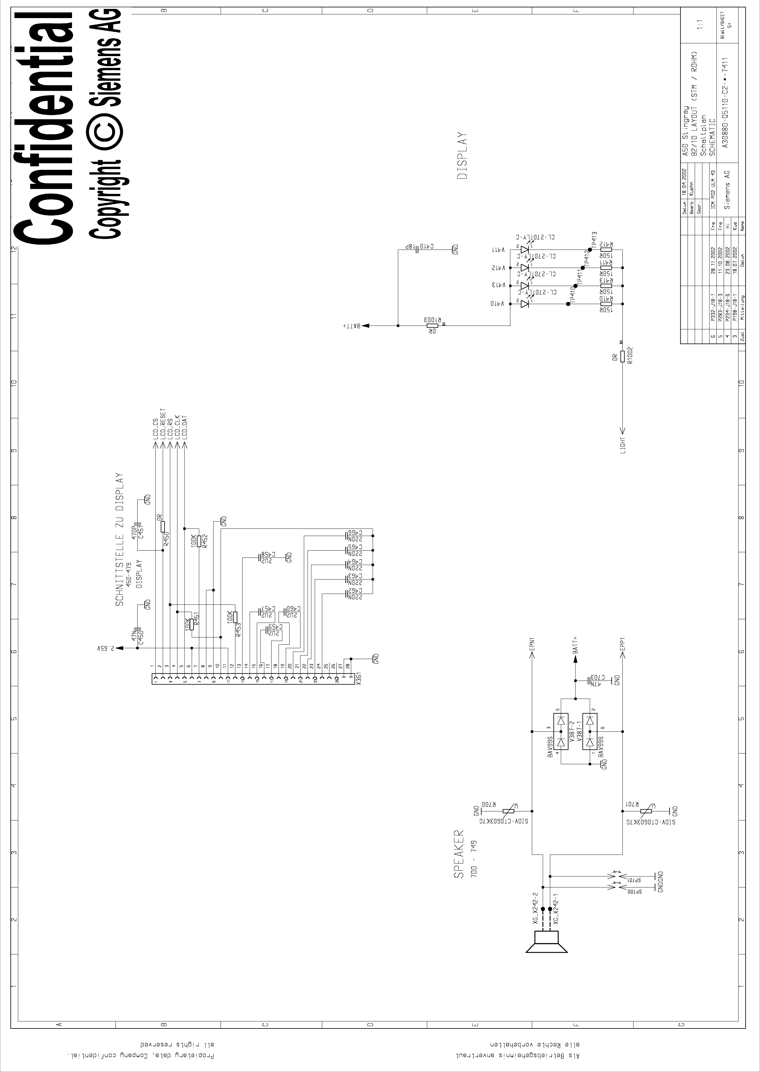 Page 5 of 12 - Siemens A50 Schematics