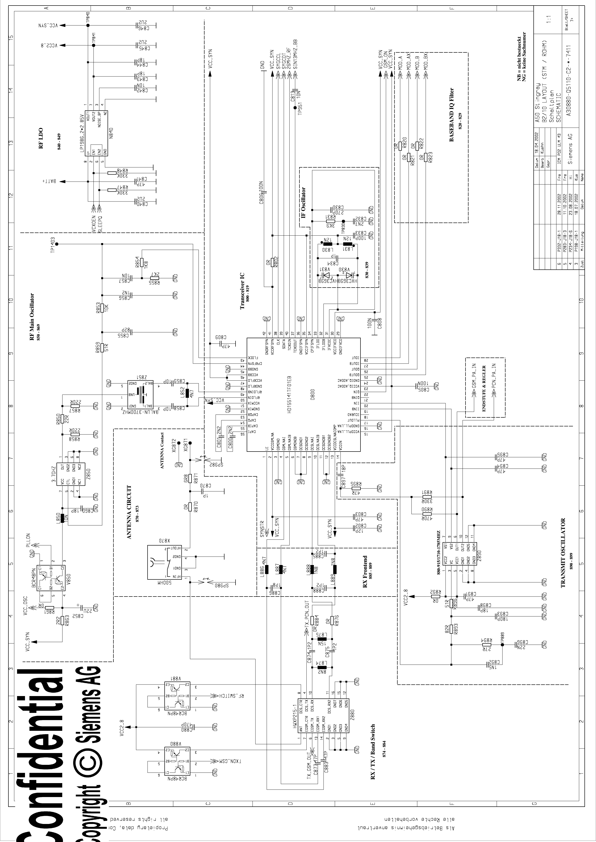 Page 7 of 12 - Siemens A50 Schematics