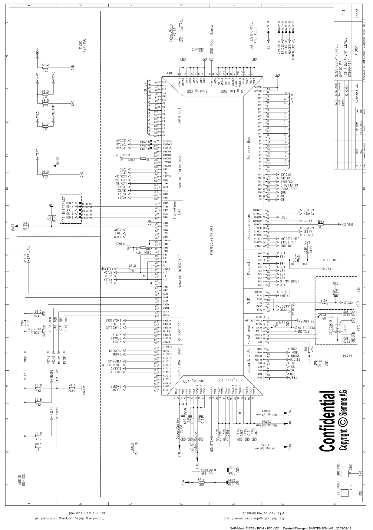 D.view Siemens Sl55 Schematics