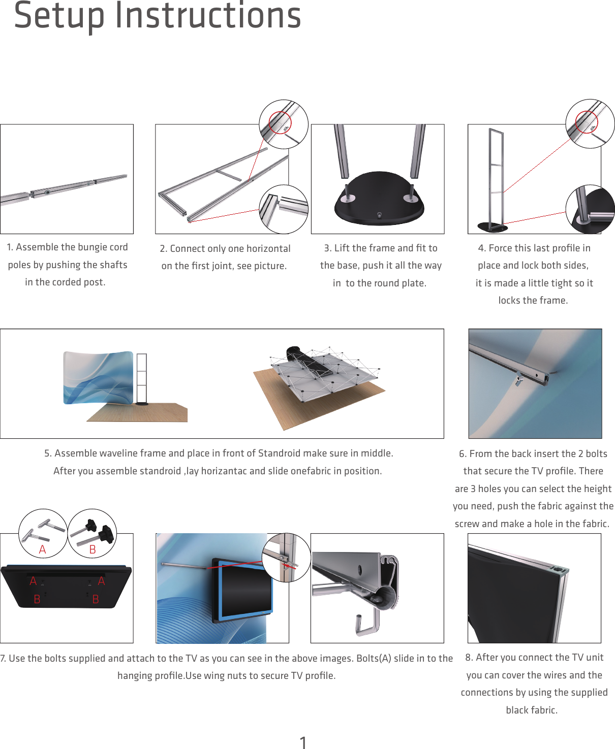 Signature display small monitor mount setup instructions