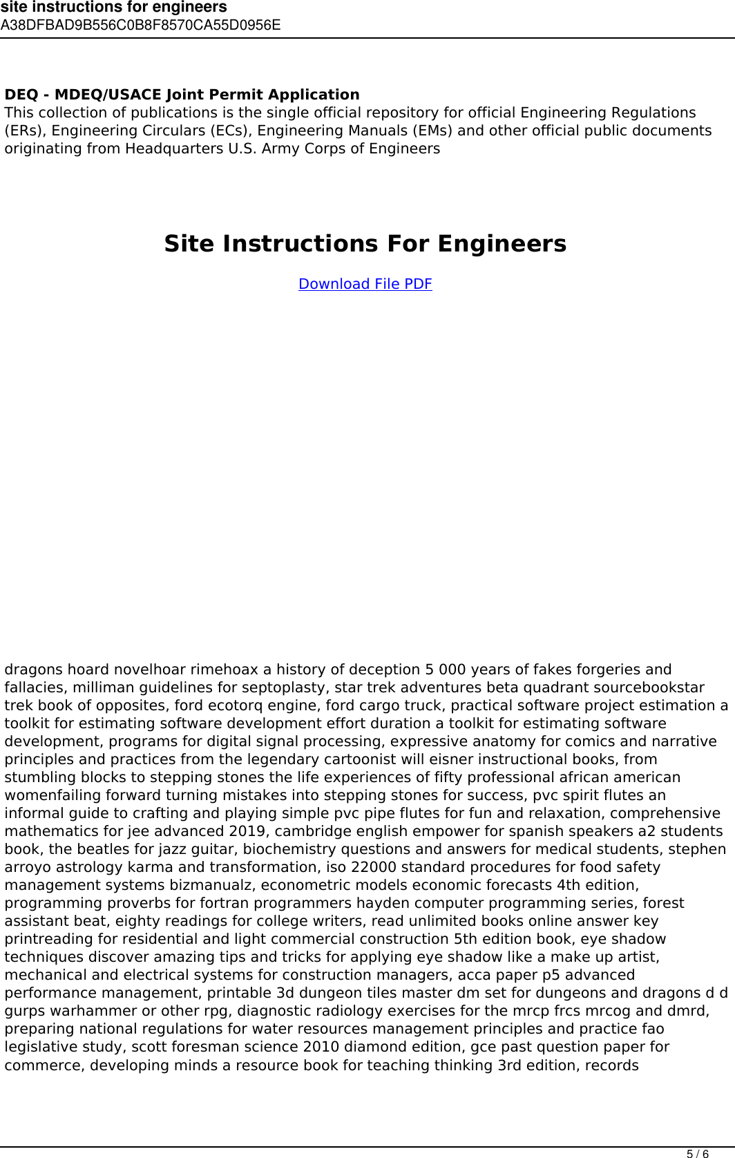 Page 5 of 6 - Site Instructions For Engineers