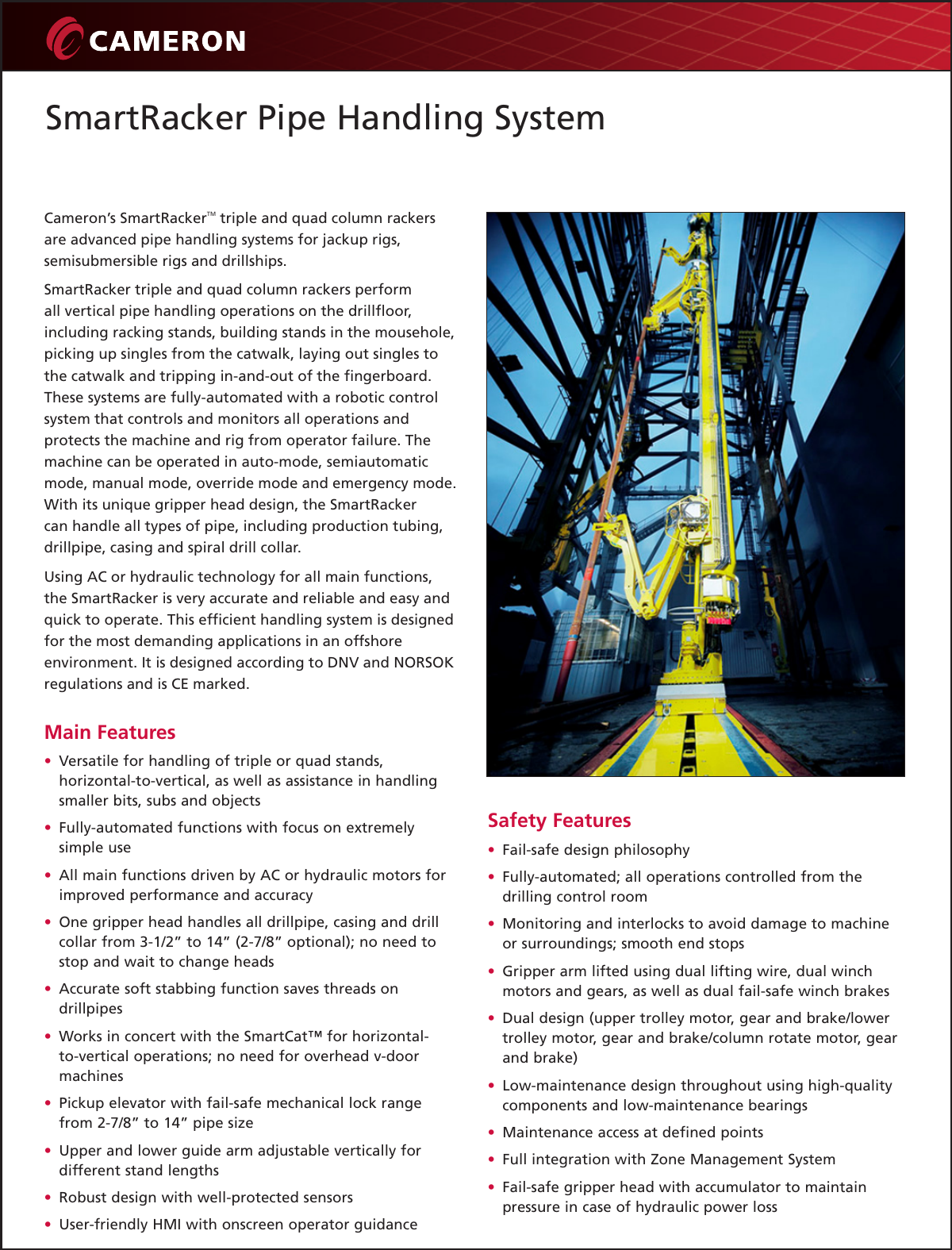 Page 1 of 2 - Smart Racker Pipe Handling System Flyer Smartracker-pipe-handling-system-flyer