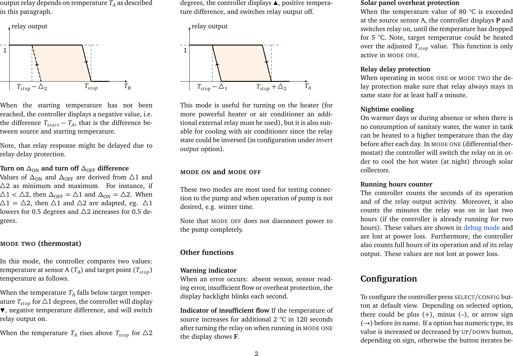 Page 2 of 5 - Solar Differential Temperature Controller DDT2 Solar-differential-thermostat-controller-manual-en