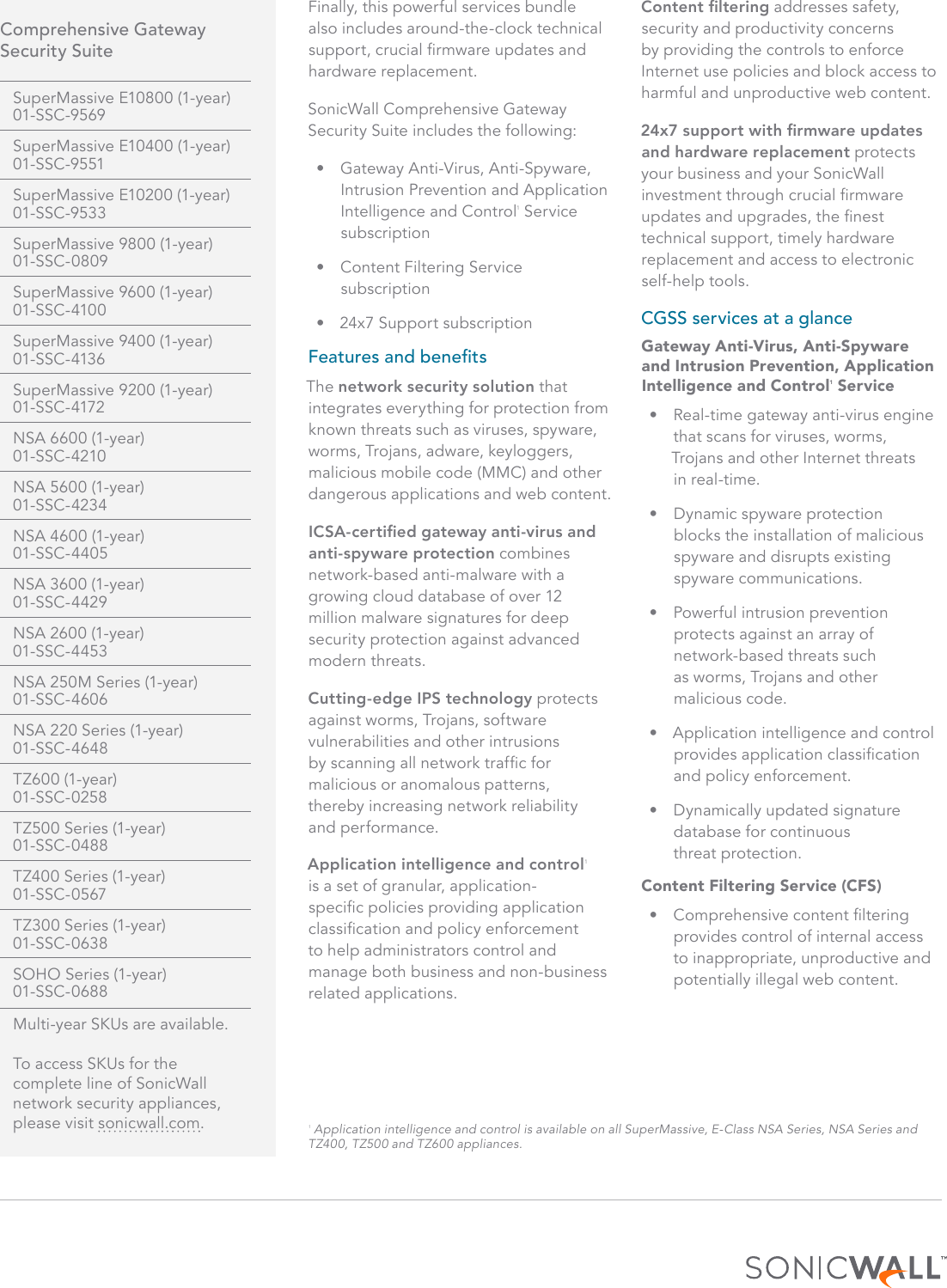 Page 2 of 3 - Sonicwall-comprehensive-gateway-security-suite-datasheet-68222