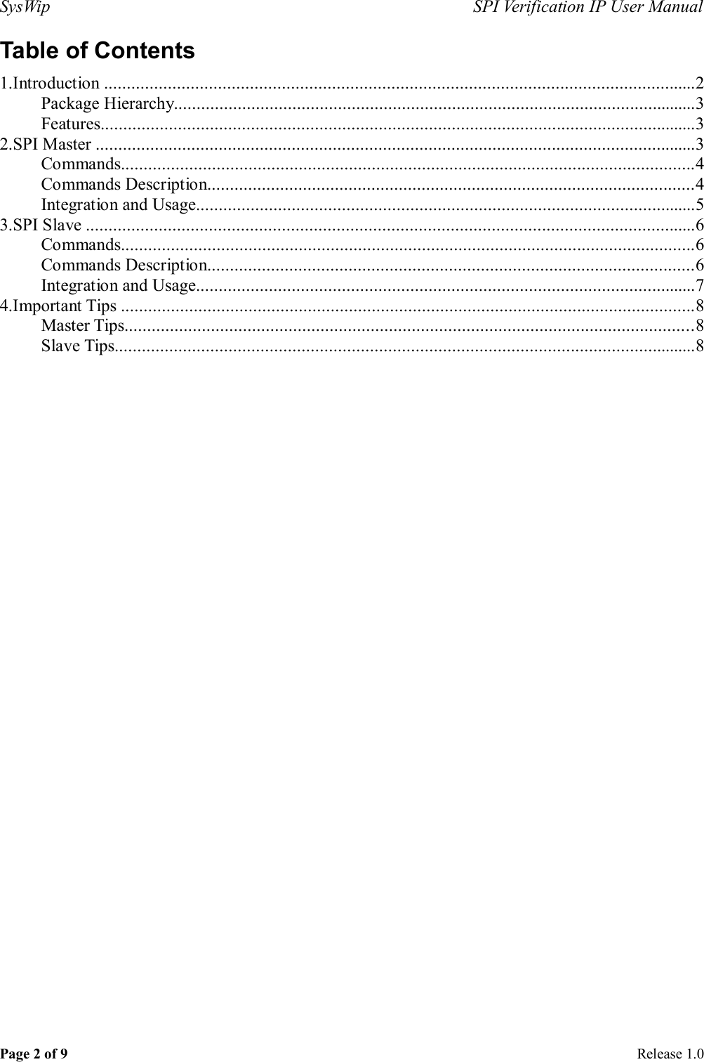 Page 2 of 9 - Spi_vip_user_manual Spi Vip User Manual