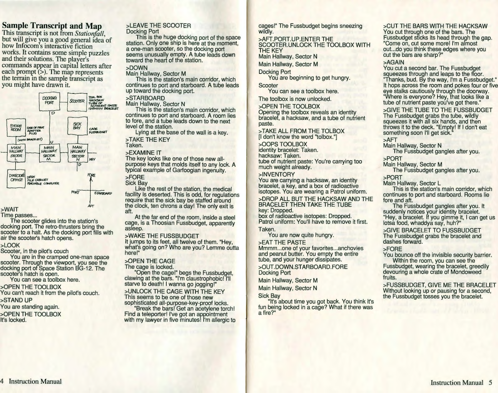 Page 3 of 9 - Stationfall Manual