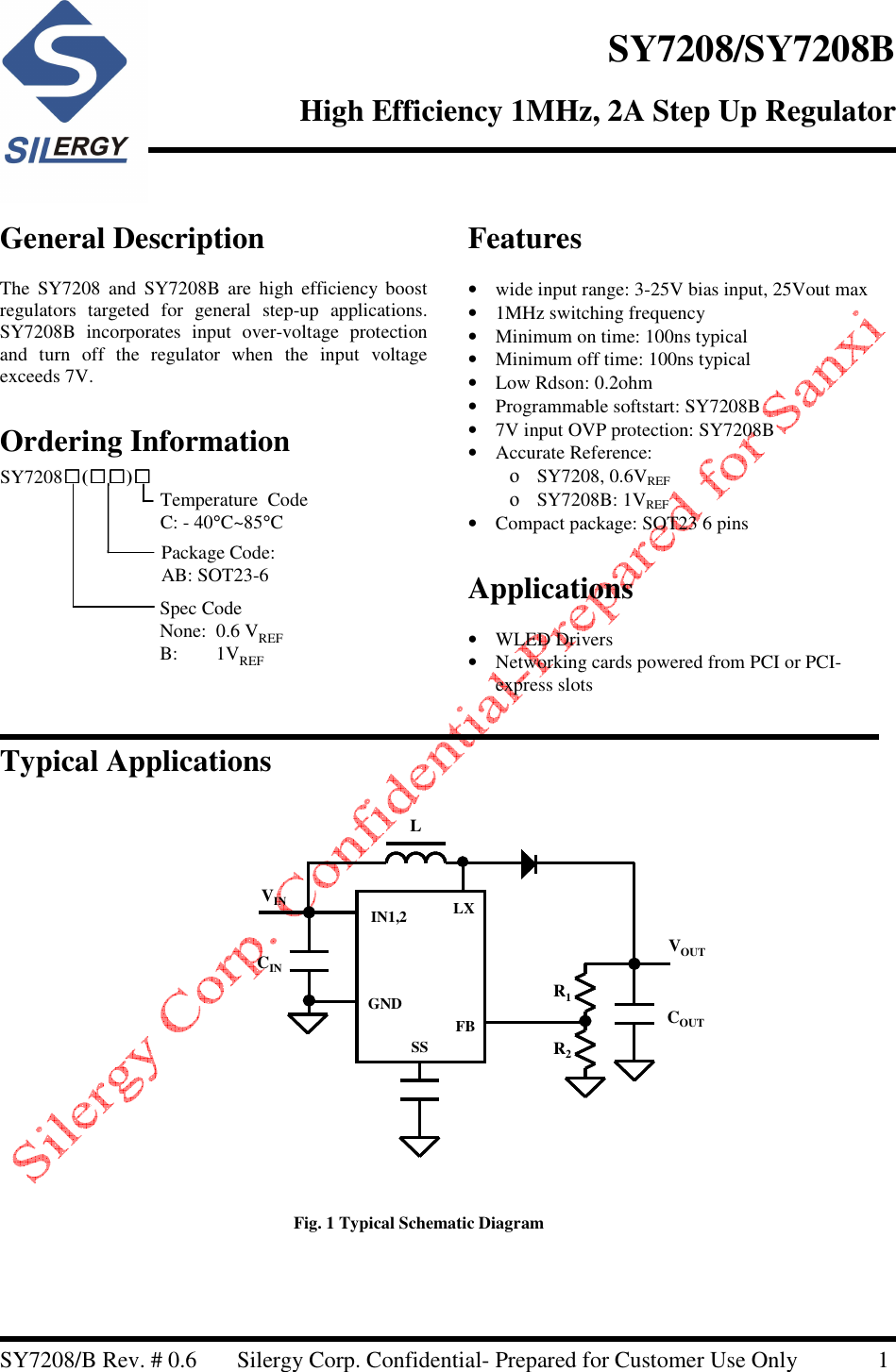 SY7208, SY7208B Datasheet. Www.s manuals.com. Silergy