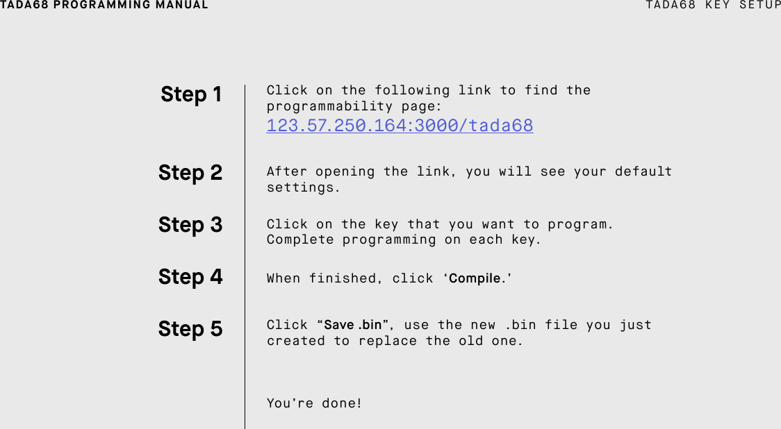Page 4 of 4 - Tada68 Programming Manual