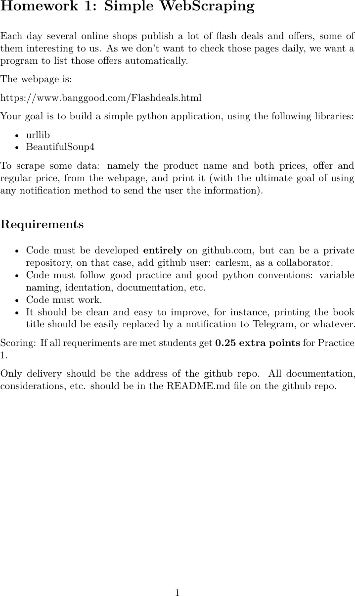 Page 1 of 1 - Task Instructions