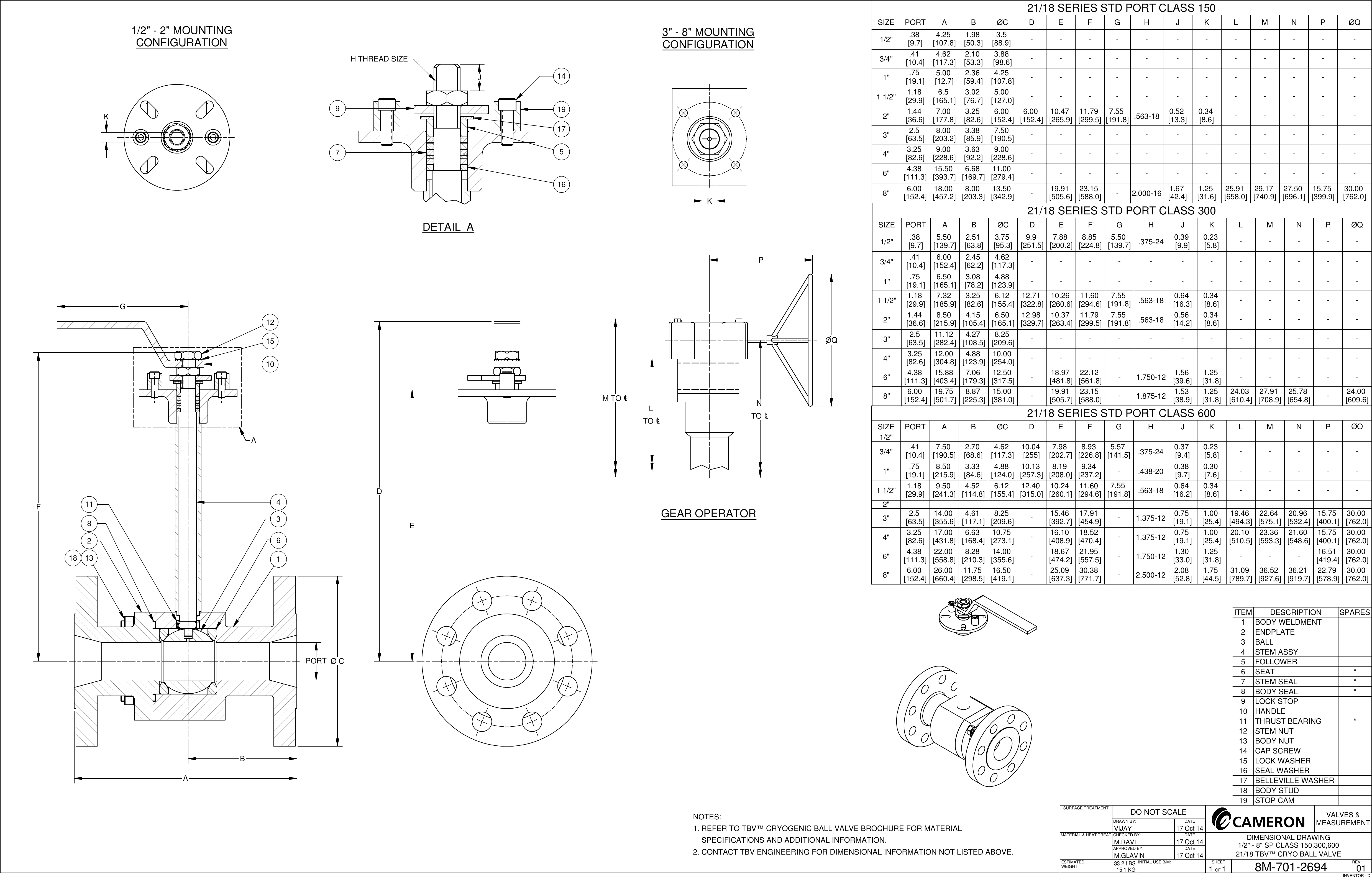 Page 1 of 1 - 8M-701-2694.idw Tbv-series-21-18-std-port-cryogenic-ball-valve-technical-drawing