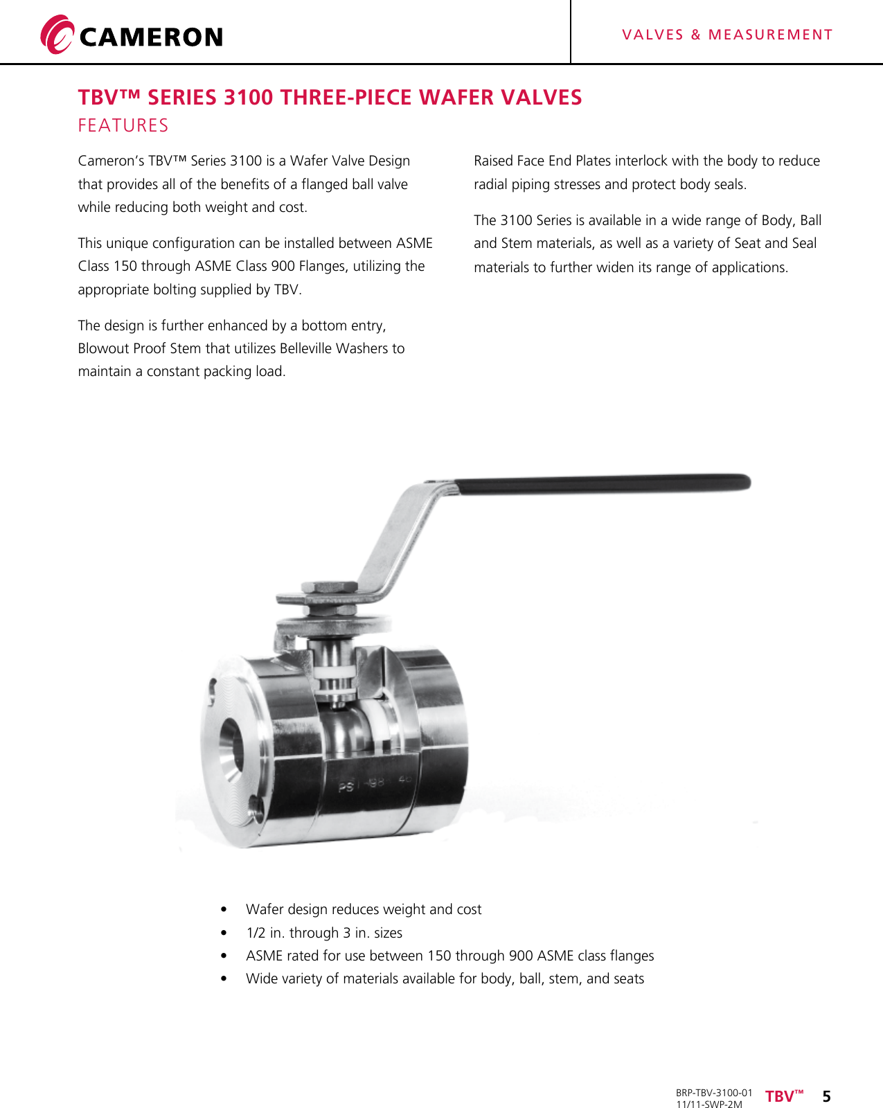 Page 5 of 12 - TBV Series 3100 Three-Piece Wafer Valves Brochure Tbv-series-3100-three-piece-wafer-valves